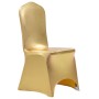 Fundas de silla elásticas 6 unidades doradas