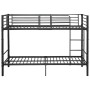 Litera de metal negro 90x200 cm