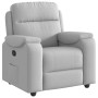 Sillón reclinable de tela gris nube