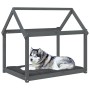 Cama para perros madera maciza de pino gris 111x80x100 cm de vidaXL, Camas para perros - Ref: Foro24-822219, Precio: 84,01 €,...
