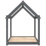 Cama para perros madera maciza de pino gris 111x80x100 cm de vidaXL, Camas para perros - Ref: Foro24-822219, Precio: 84,01 €,...