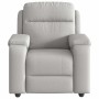 Sillón de masaje reclinable de tela gris nube