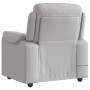 Sillón de masaje reclinable de tela gris nube
