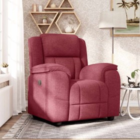 Sillón reclinable de tela rojo tinto Sillón reclinable de tela rojo tinto