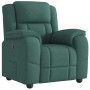 Sillón reclinable de tela verde oscuro