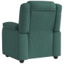 Sillón reclinable de tela verde oscuro