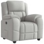 Sillón reclinable de tela gris nube