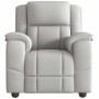 Sillón reclinable de tela gris nube