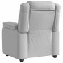 Sillón reclinable de tela gris nube