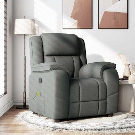 Sillón de masaje reclinable de tela gris oscuro en Sillones | Comprar online en Foro24