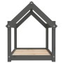 Hundebett aus massivem, grauem Kiefernholz, 81 x 60 x 70 cm von vidaXL, Betten für Hunde - Ref: Foro24-822209, Preis: 54,20 €...