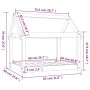 Hundebett aus massivem, grauem Kiefernholz, 81 x 60 x 70 cm von vidaXL, Betten für Hunde - Ref: Foro24-822209, Preis: 54,20 €...
