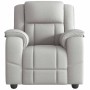 Sillón de masaje reclinable de tela gris nube
