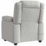 Sillón de masaje reclinable de tela gris nube