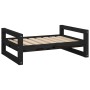 Bett für Hunde aus massiver schwarzer Kiefer 75,5x55,5x28 cm von vidaXL, Betten für Hunde - Ref: Foro24-821481, Preis: 47,37 ...