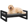 Bett für Hunde aus massiver schwarzer Kiefer 75,5x55,5x28 cm von vidaXL, Betten für Hunde - Ref: Foro24-821481, Preis: 47,37 ...