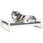 Bett für Hunde aus massiver Kiefer in Weiß 105,5x75,5x28 cm von vidaXL, Betten für Hunde - Ref: Foro24-821488, Preis: 80,24 €...