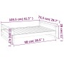 Bett für Hunde aus massiver Kiefer in Weiß 105,5x75,5x28 cm von vidaXL, Betten für Hunde - Ref: Foro24-821488, Preis: 80,24 €...