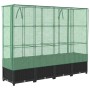 Jardinera elevada con cubierta de invernadero aspecto ratán 160x40x138 cm en Maceteros y jardineras | Comprar online en Foro24