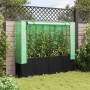 Jardinera elevada con cubierta de invernadero aspecto ratán 160x40x153 cm en Maceteros y jardineras | Comprar online en Foro24