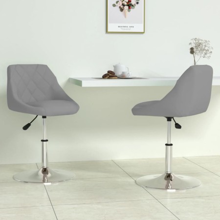 2pcs Light Gray Velvet Swivel Dining Chairs by vidaXL, dining chairs - Ref: Foro24-335283, Price: 129,01 €, Discount: %