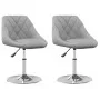2 Stück drehbare Esszimmerstühle aus hellgrauem Samt von vidaXL, Essstühle - Ref: Foro24-335283, Preis: 118,05 €, Rabatt: %