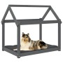 Hundebett aus massivem, grauem Kiefernholz, 101 x 70 x 90 cm von vidaXL, Betten für Hunde - Ref: Foro24-822214, Preis: 65,98 ...