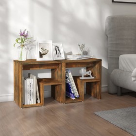 Nightstand 2 pcs smoked oak plywood 40x30x40cm by vidaXL, Nightstands - Ref: Foro24-815178, Price: 44,27 €, Discount: %