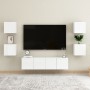 Nachttische, 2 Stück, weißes Holzwerkstoff, 30,5 x 30 x 30 cm von vidaXL, Nachttische - Ref: Foro24-3079725, Preis: 53,88 €, ...