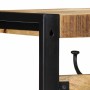 Perchero madera maciza de mango rugosa 80x35x35 cm