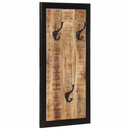 Perchero madera maciza de mango rugosa 40x2x80 cm en Percheros para sombreros y abrigos | Comprar online en Foro24