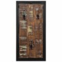 Perchero multicolor madera maciza reciclada 40x2x80 cm