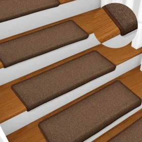 Stair tread mats 15 pcs brown 65x21x4 cm by vidaXL, Stair mats - Ref: Foro24-134571, Price: 64,75 €, Discount: %