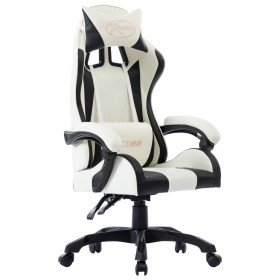 Silla gaming de cuero sintético negro Silla gaming de cuero sintético negro
