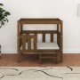Hundebett aus massivem Kiefernholz, honigbraun, 75,5x63,5x70 cm von vidaXL, Betten für Hunde - Ref: Foro24-822380, Preis: 91,...