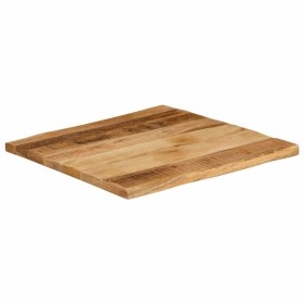 Tablero de mesa borde natural madera mango rugosa 40x40x2,5 cm