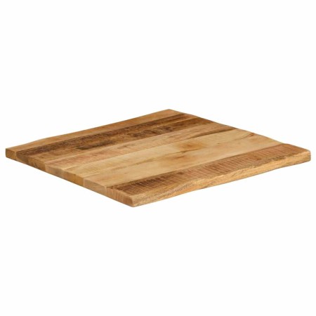 Tablero de mesa borde natural madera mango rugosa 40x40x2,5 cm