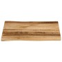 Tablero de mesa borde natural madera mango rugosa 40x40x2,5 cm