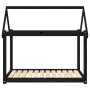 Hundebett aus massivem schwarzem Kiefernholz, 111 x 80 x 100 cm von vidaXL, Betten für Hunde - Ref: Foro24-822221, Preis: 83,...