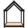 Hundebett aus massivem schwarzem Kiefernholz, 111 x 80 x 100 cm von vidaXL, Betten für Hunde - Ref: Foro24-822221, Preis: 83,...
