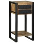 Mesa Auxiliar con cajón Marrón Madera maciza de mango rugosa