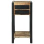 Mesa Auxiliar con cajón Marrón Madera maciza de mango rugosa
