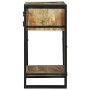 Mesa Auxiliar con cajón Marrón Madera maciza de mango rugosa