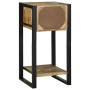 Mesa Auxiliar con cajón Marrón Madera maciza de mango rugosa