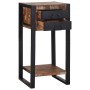 Mesa Auxiliar con cajón Multicolor Madera reciclada maciza