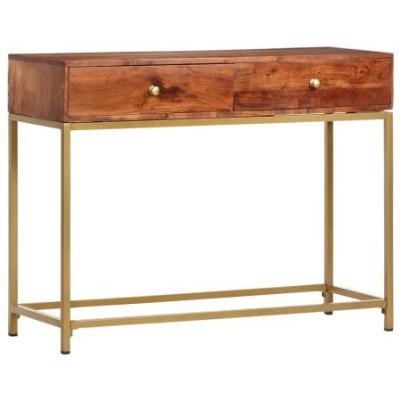 Solid acacia wood console table 100x35x76 cm by vidaXL, Side tables - Ref: Foro24-286175, Price: 142,61 €, Discount: %