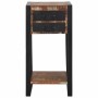 Mesa Auxiliar con cajón Multicolor Madera reciclada maciza