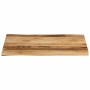Tablero de mesa borde natural madera maciza mango 70x60x3,8 cm