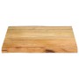 Tablero de mesa borde natural madera maciza mango 40x40x2,5 cm