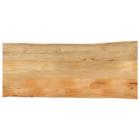 Tablero de mesa borde natural madera maciza mango 140x60x3,8 cm